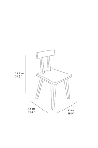 WOODEN CHAIR WITH BACKREST