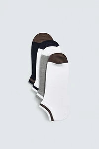 4-PACK OF STRIPED ANKLE SOCKS