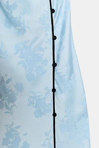 FLORAL JACQUARD MIDI DRESS