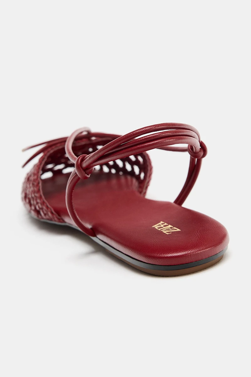WOVEN SLINGBACK FISHERMAN SANDALS