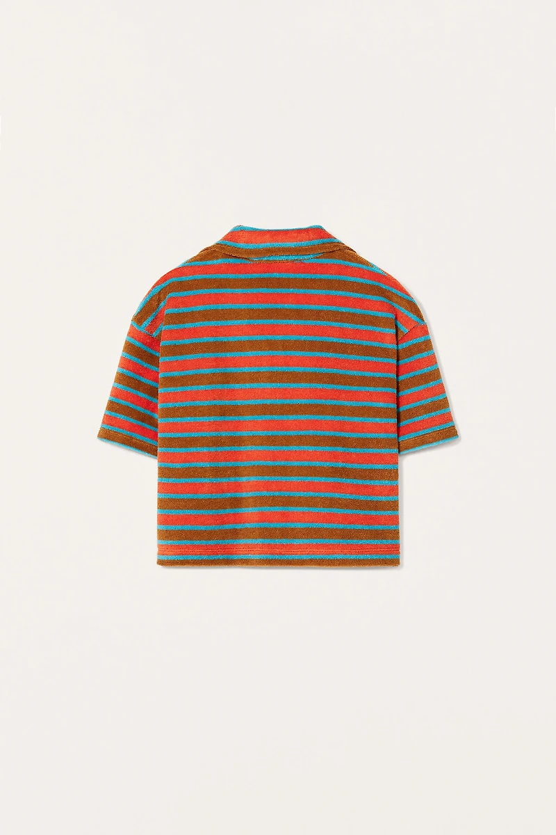LIMITED EDITION STRIPED TOWEL POLO SHIRT