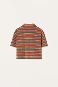 LIMITED EDITION STRIPED TOWEL POLO SHIRT