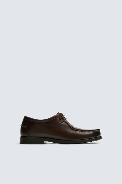 RAISED SEAM LEATHER SHOES