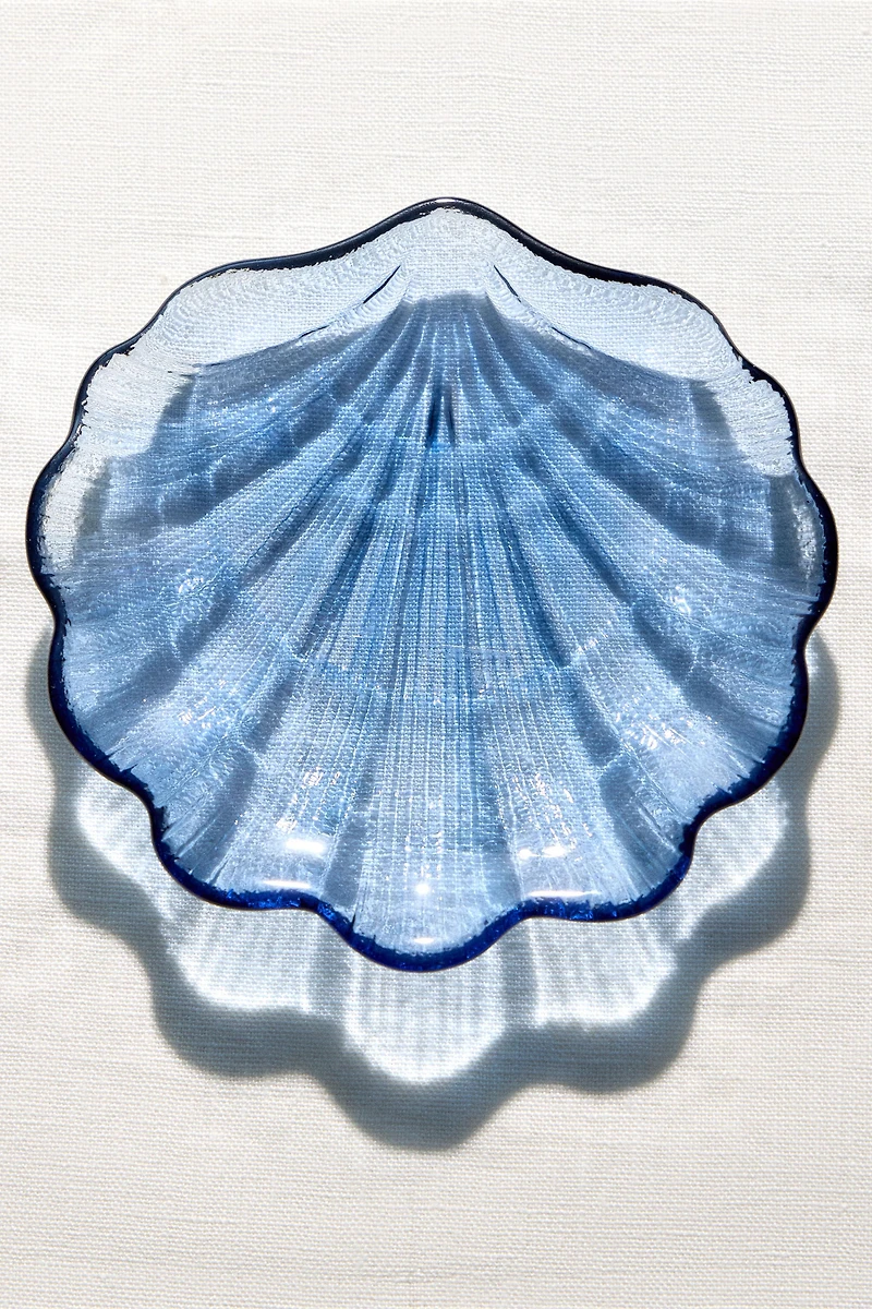 WAVY SHELL GLASS BOWL