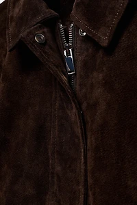 BLOUSON 100% CUIR DAIM