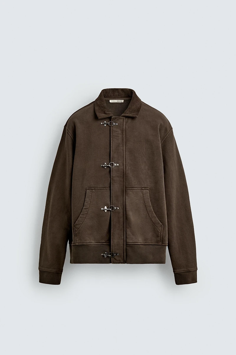 COMBINATION CORDUROY FIREMAN CLASP JACKET