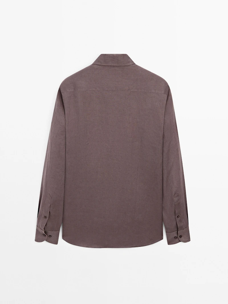100% linen slim fit shirt
