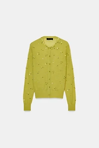 GILET EN MAILLE PAILLETTES