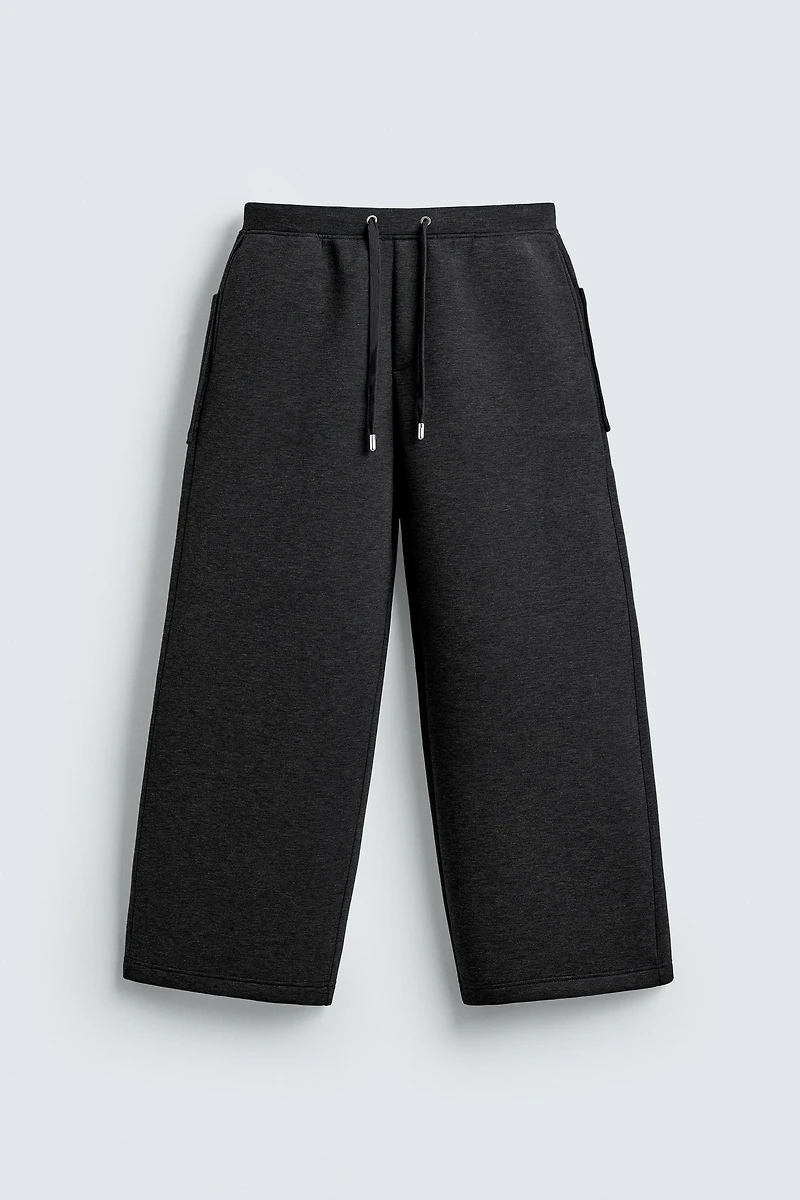 PANTALON EFFET NÉOPRÈNE COUPE LARGE