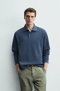 TEXTURED STRIPED POLO