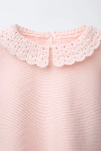 PULL EN MAILLE COL CROCHET