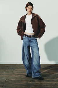 VESTE EN CUIR DAIM