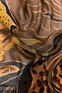 FOULARD MODAL SOIE À IMPRIMÉ FLORAL