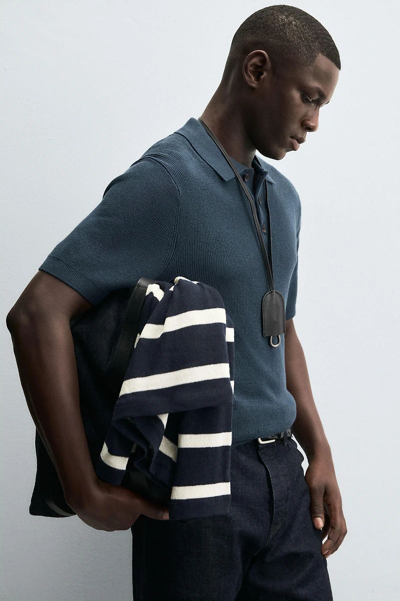 POLO EN MAILLE NACRÉE