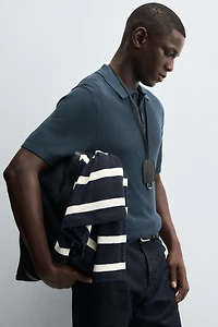 POLO EN MAILLE NACRÉE