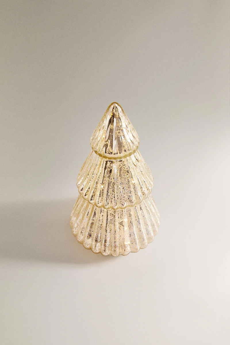 SMALL CHRISTMAS TREE ORNAMENT WITH LIGHT AND MOVEMENT