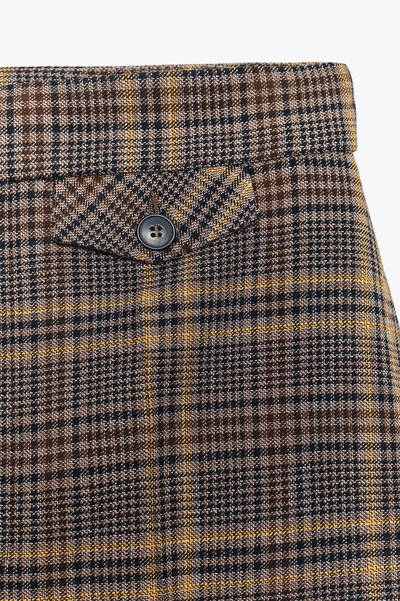 ZW COLLECTION PLAID ANKLE PANTS