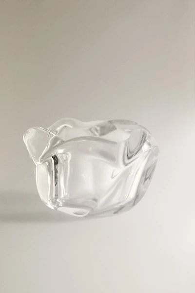 THICK GLASS TEALIGHT HOLDER