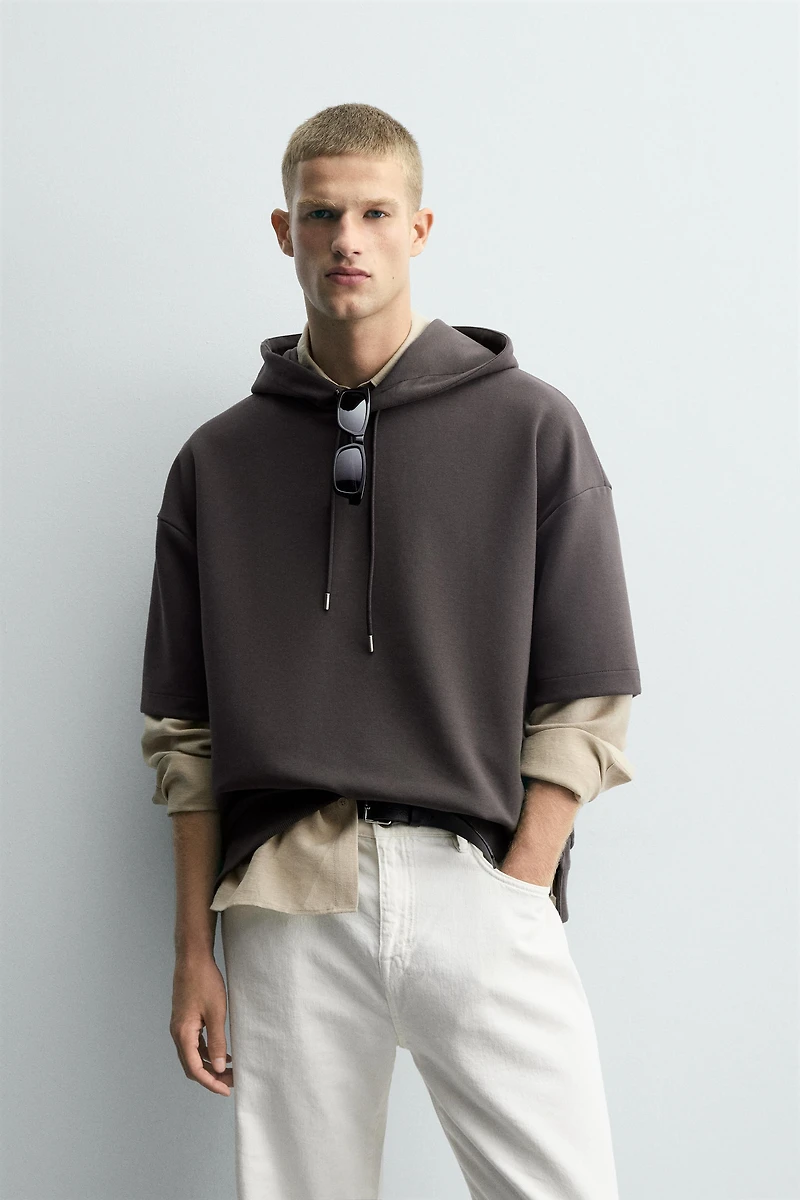 SWEAT INTERLOCK CAPUCHE ÉTIQUETTE