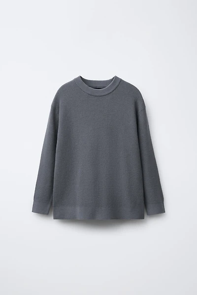 WAFFLE KNIT SWEATER