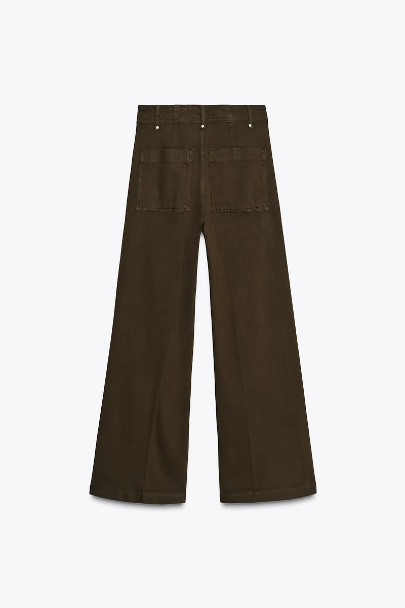 ZW COLLECTION TAILORED WIDE LEG HI-RISE JEANS