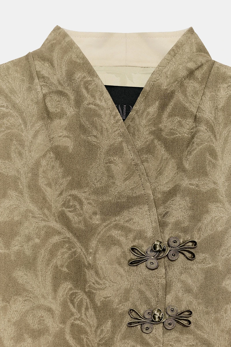 ZW COLLECTION JACQUARD FIREMAN CLASP BLAZER