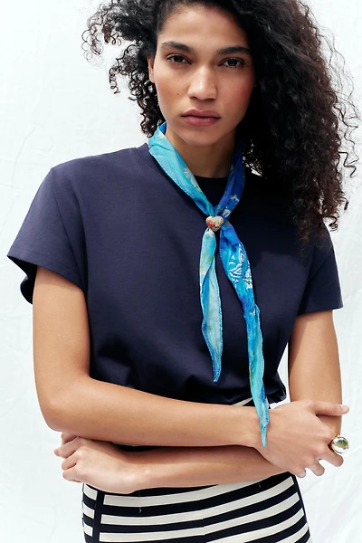 HEART PATCH PRINTED BANDANA