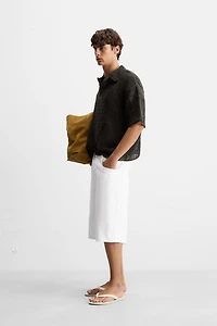 CROCHET TEXTURED POLO SHIRT