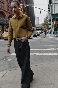 KNIT JACKET WITH ZIPPER