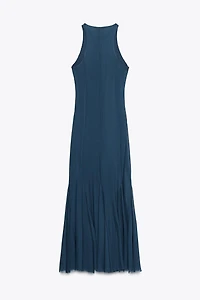 ROBE LONGUE EN TULLE À GODETS