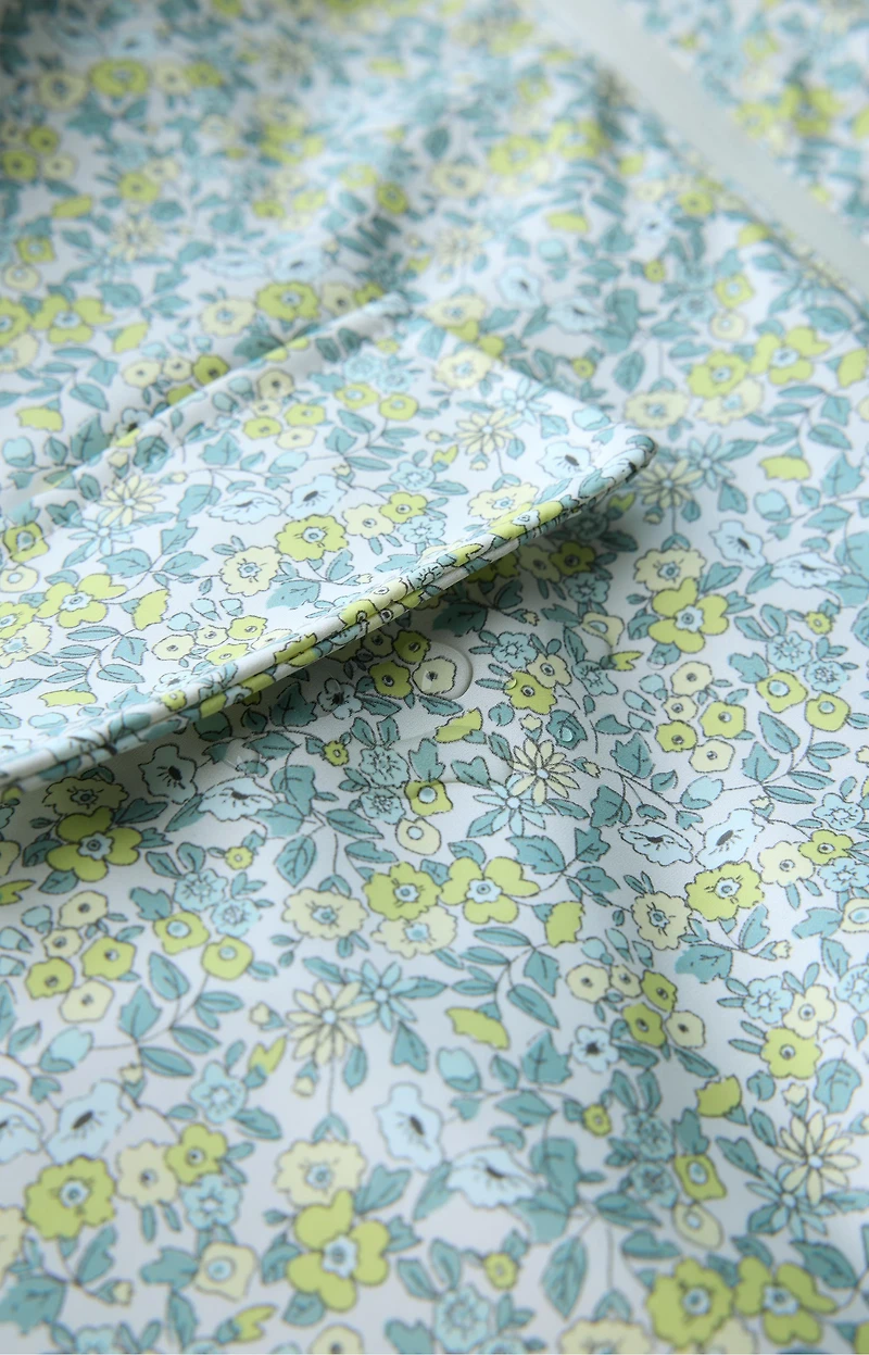 RUBBERIZED FLORAL RAINCOAT
