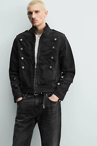 DENIM JACKET WITH FIREMAN CLASPS
