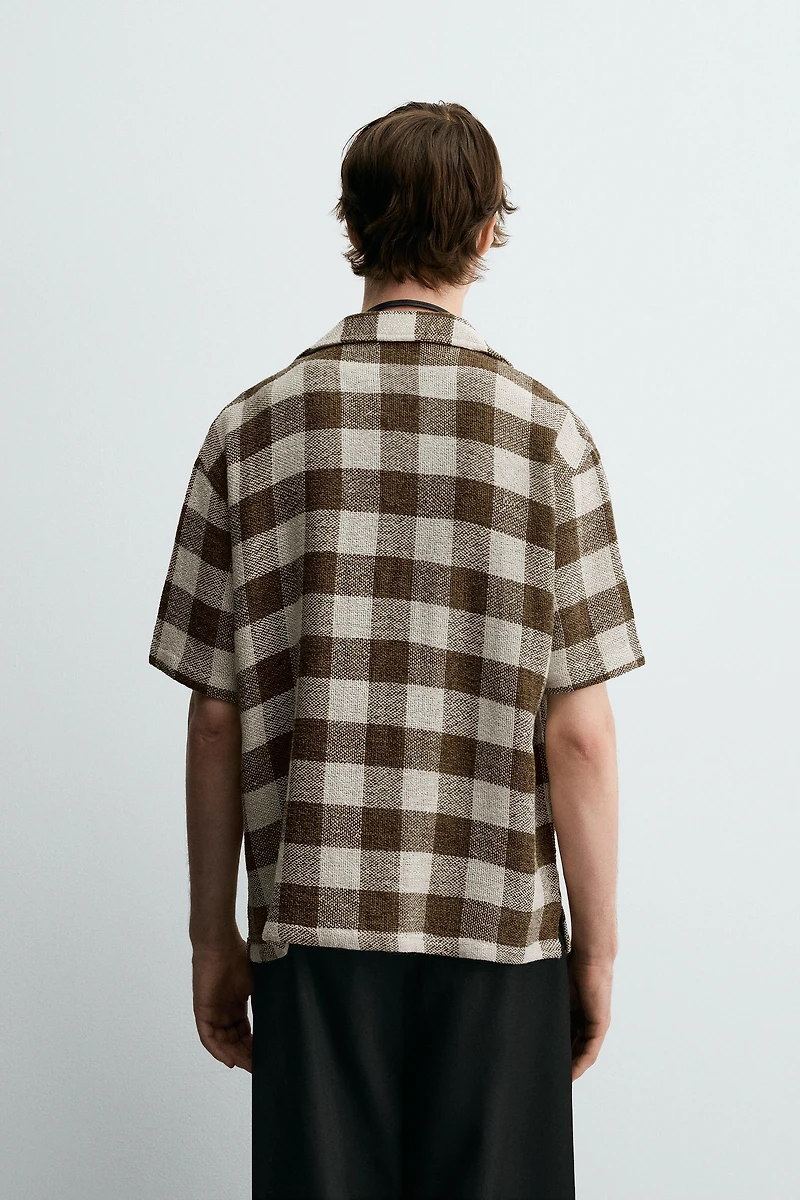 CHEMISE STRUCTURÉE À CARREAUX