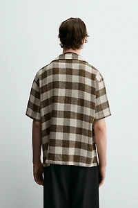 CHEMISE STRUCTURÉE À CARREAUX