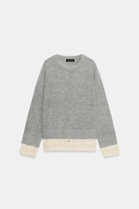 COMBINATION KNIT SWEATER