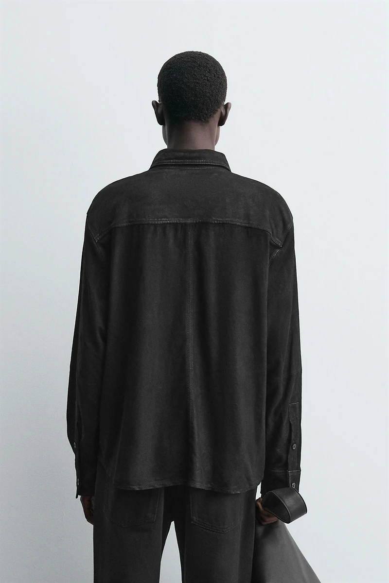 SUEDE LEATHER OVERSHIRT