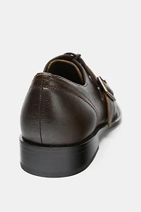 LEATHER BUCKLE LOAFERS