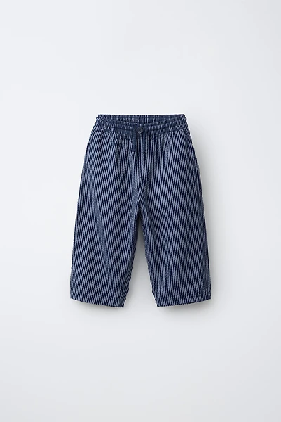 STRIPED SEERSUCKER PANTS