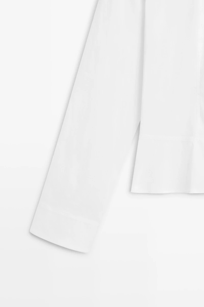 Poplin shirt with collar detail