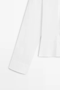 Poplin shirt with collar detail