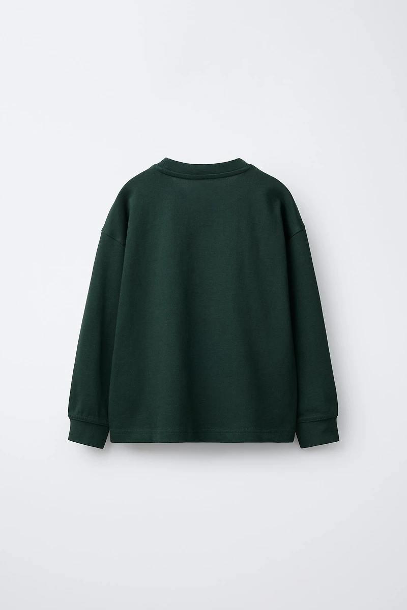 HEAVYWEIGHT EMBROIDERED TEXT T-SHIRT