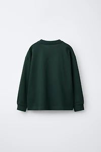 HEAVYWEIGHT EMBROIDERED TEXT T-SHIRT