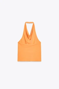 SATIN HALTER TOP