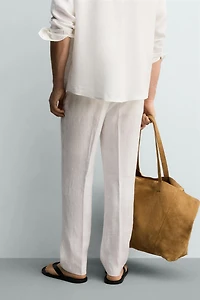 PANTALON REGULAR FIT 100 % LIN