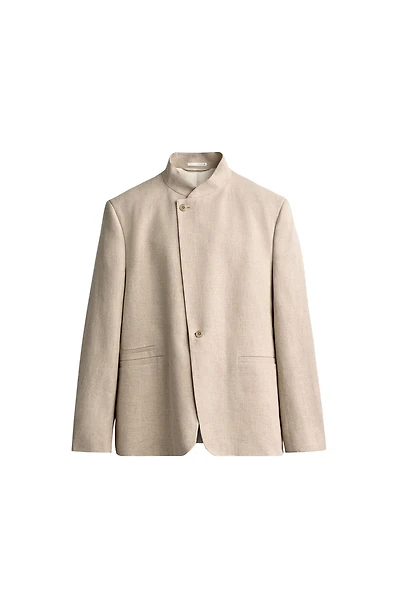 RELAXED FIT DOUBLE BREASTED SUIT BLAZER