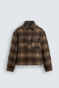 PLAID ZIPPER OVERSHIRT