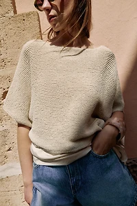 COMBINED KNIT TIE TOP