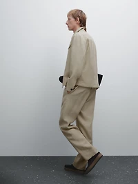 Pantalon total look 100 % lin