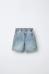 RIPPED DENIM SHORTS