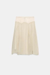 COMBINATION MIDI SKIRT